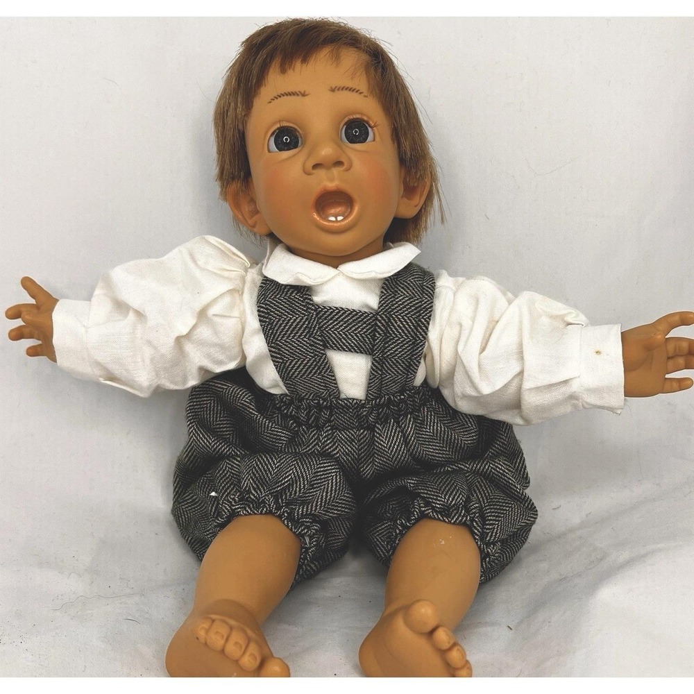 D'Anton Jos Spain 1994 Boy Doll Vinyl Green Outfit Vintage 14" Cute Face